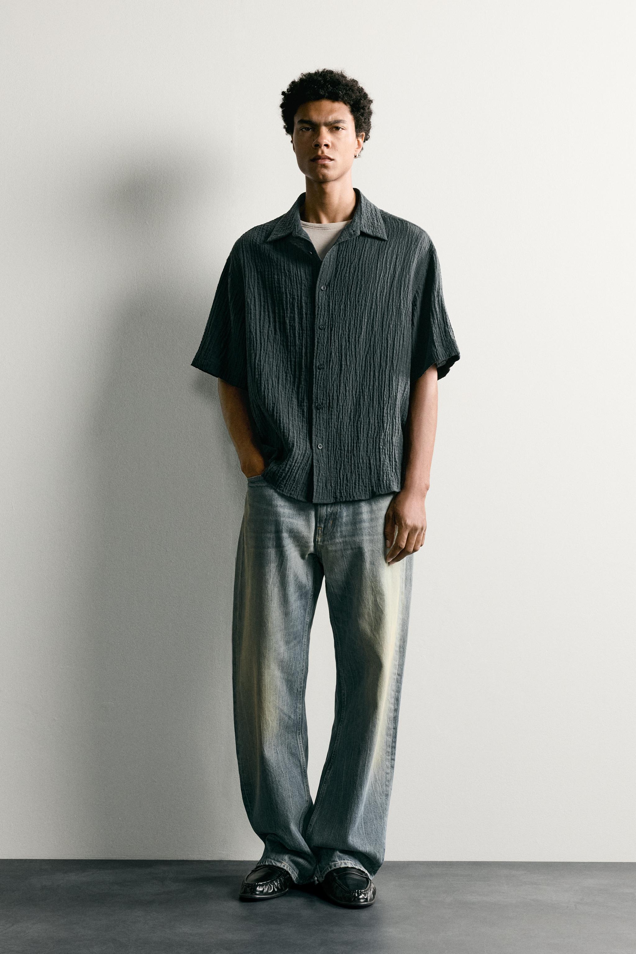 CHEMISE RELAXED FIT À EFFET RELIEF